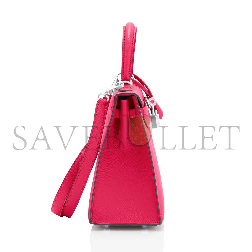 HERMÈS MASTER KELLY 28 ROSE EXTREME PINK EPSOM SELLIER BAG (28*22*10cm) 